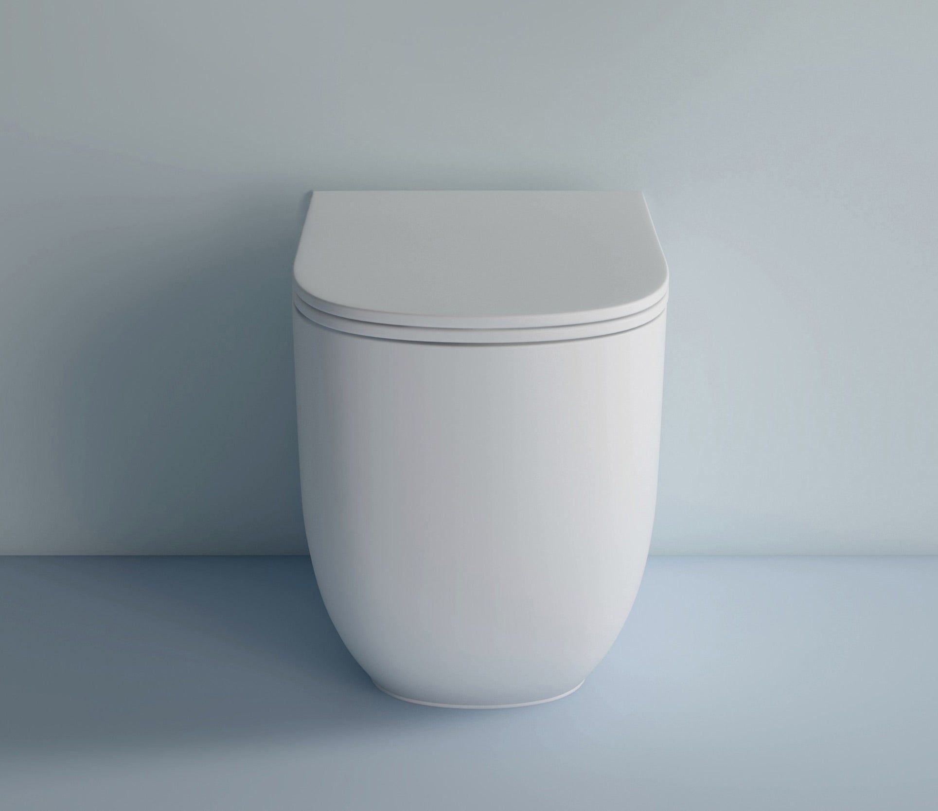 Studio Bagno Milady Rimless Wall Faced Pan - Matte White
