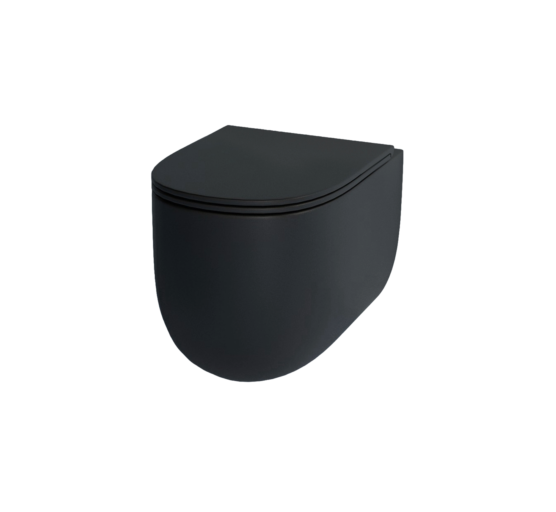 Studio Bagno Milady Rimless Wall Hung Pan - Matte Black