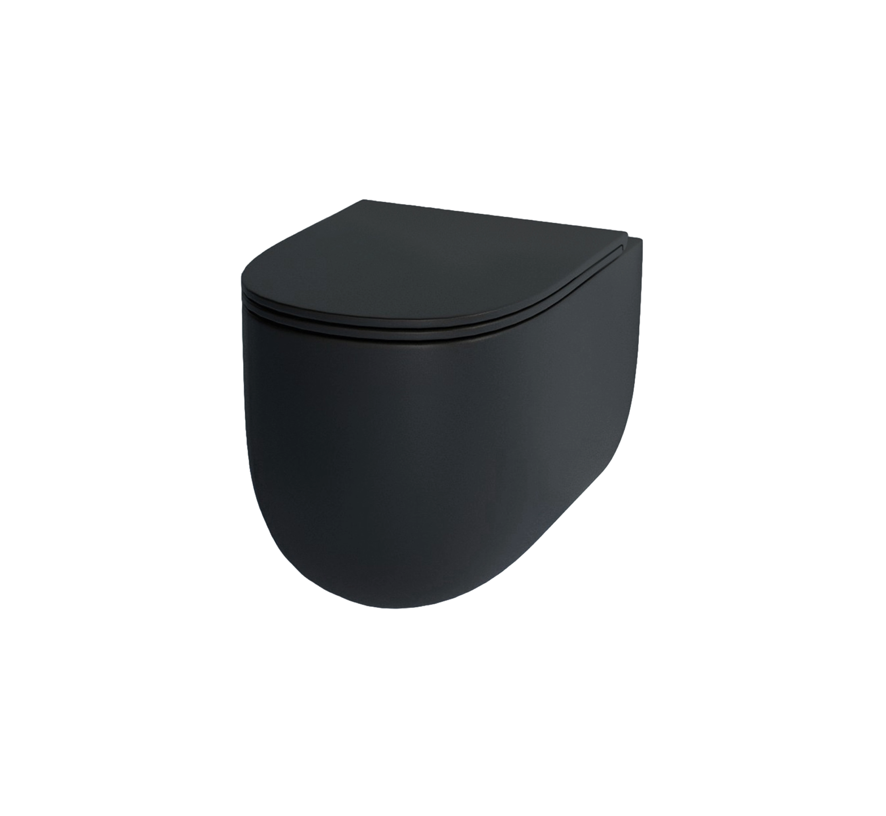 Studio Bagno Milady Rimless Wall Hung Pan - Matte Black