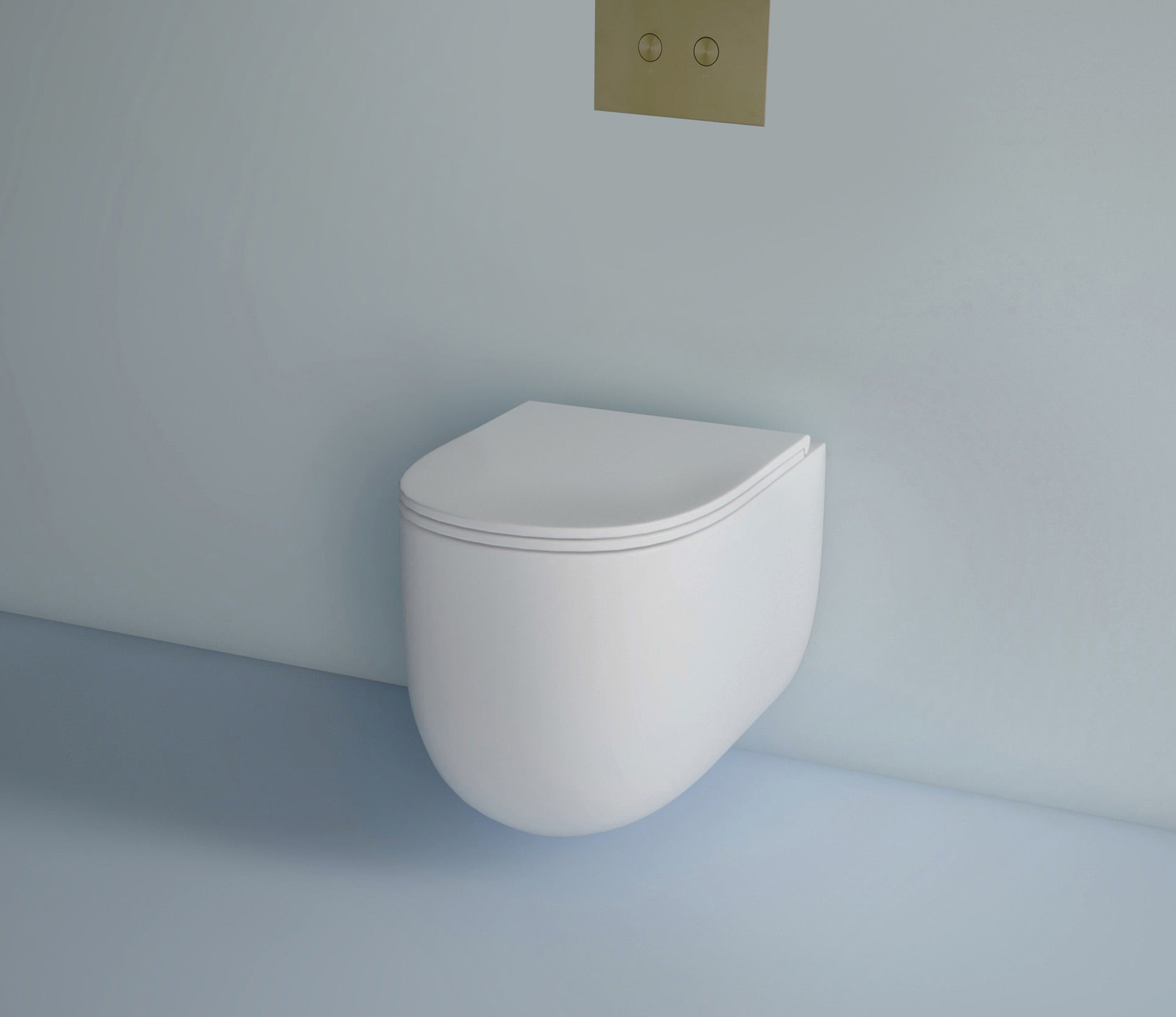 Studio Bagno Matte White Milady Wall Hung Package with OLI 74 w/ Frame Pneumatic Cistern
