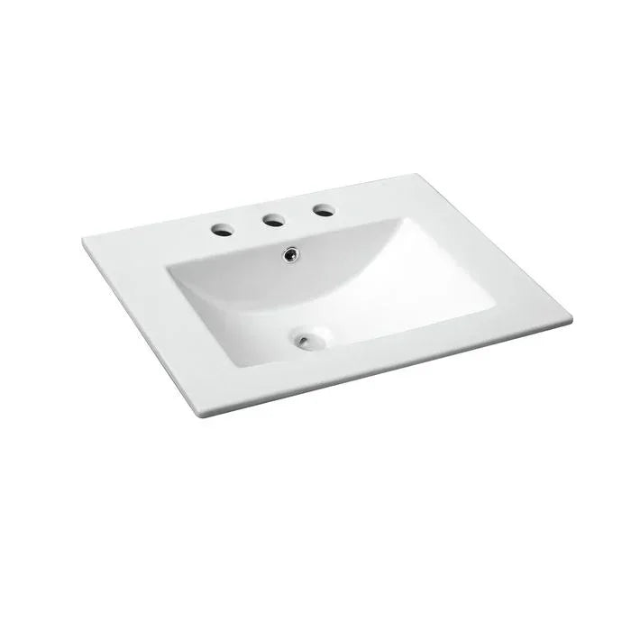 Milano 600mm Ceramic Moulded Top - Ideal Bathroom CentreCE6003TH3 Tap Holes