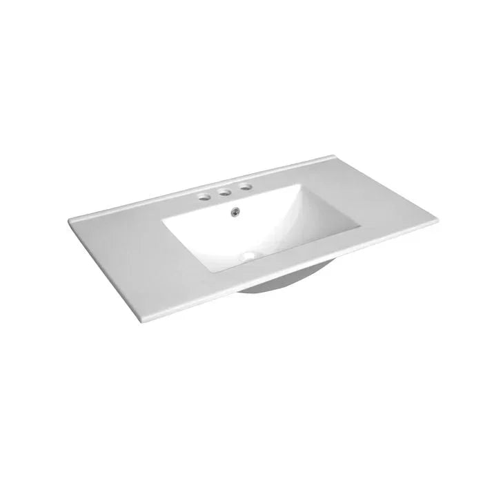 Milano 900mm Ceramic Moulded Top - Ideal Bathroom CentreCE9003TH3 Tap Holes