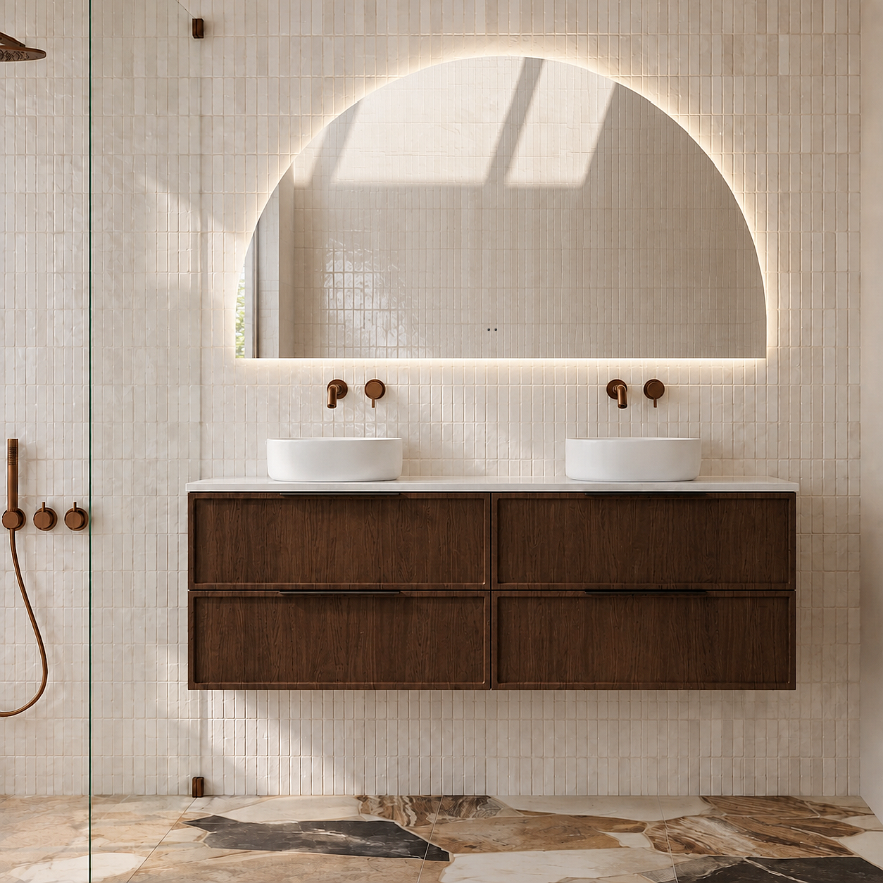 Milano Arch 1500x1000mm Frameless LED Mirror
