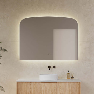 Milano Arch Rectangle 1200x900mm Frameless LED Mirror