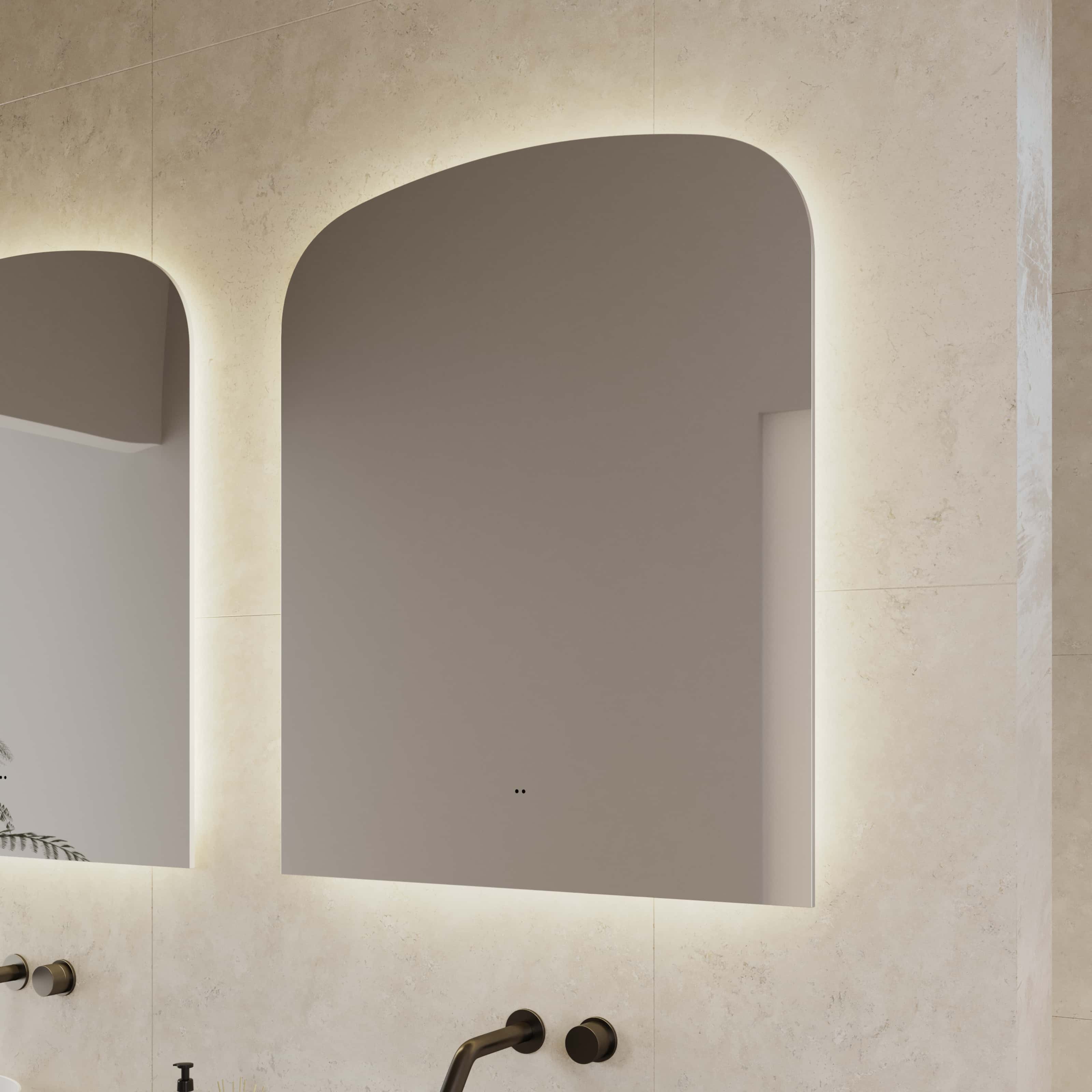 Milano Arch Rectangle 750x900mm Frameless LED Mirror