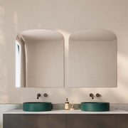 Milano Arch Rectangle 750x900mm Frameless Polished Edge Mirror