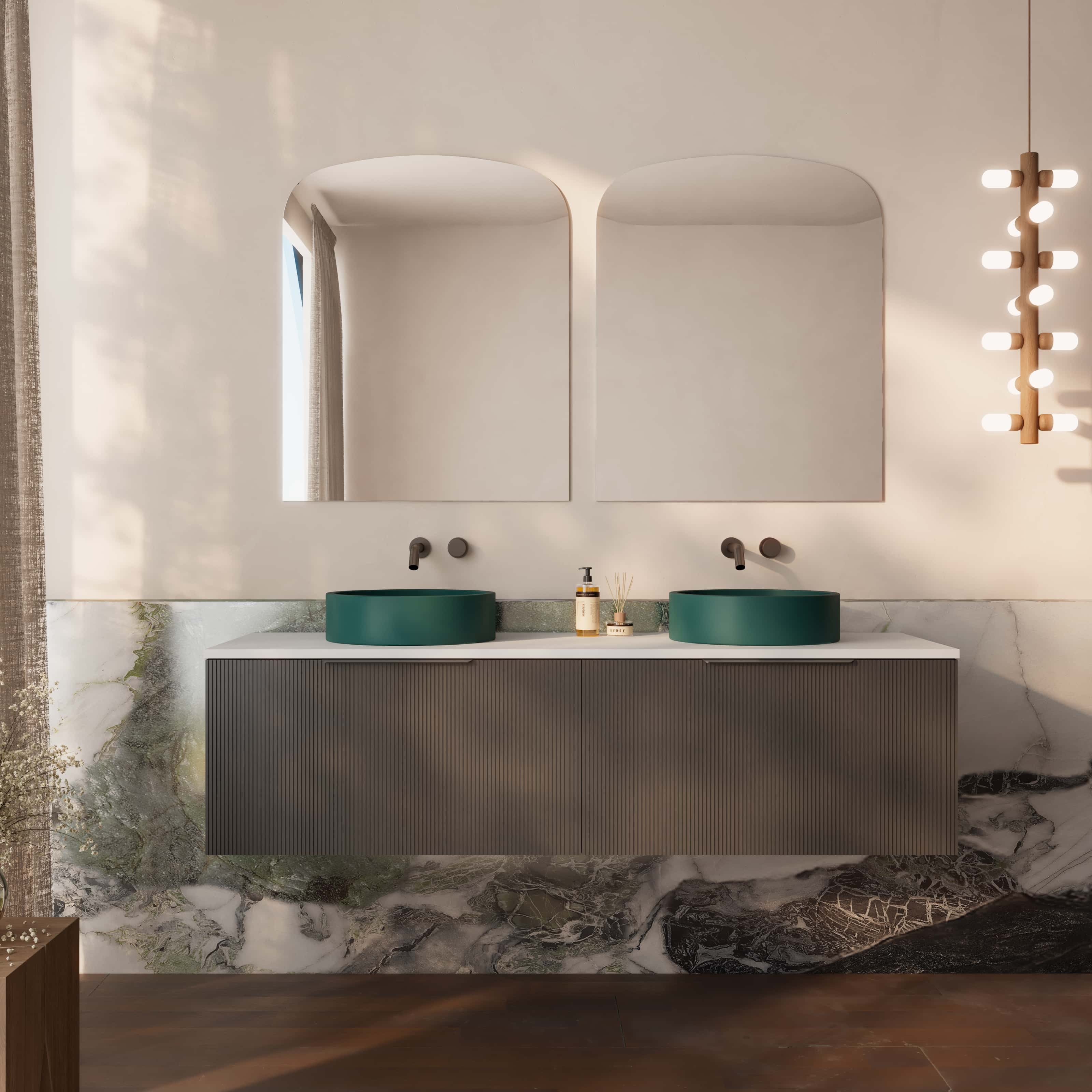 Milano Arch Rectangle 750x900mm Frameless Polished Edge Mirror