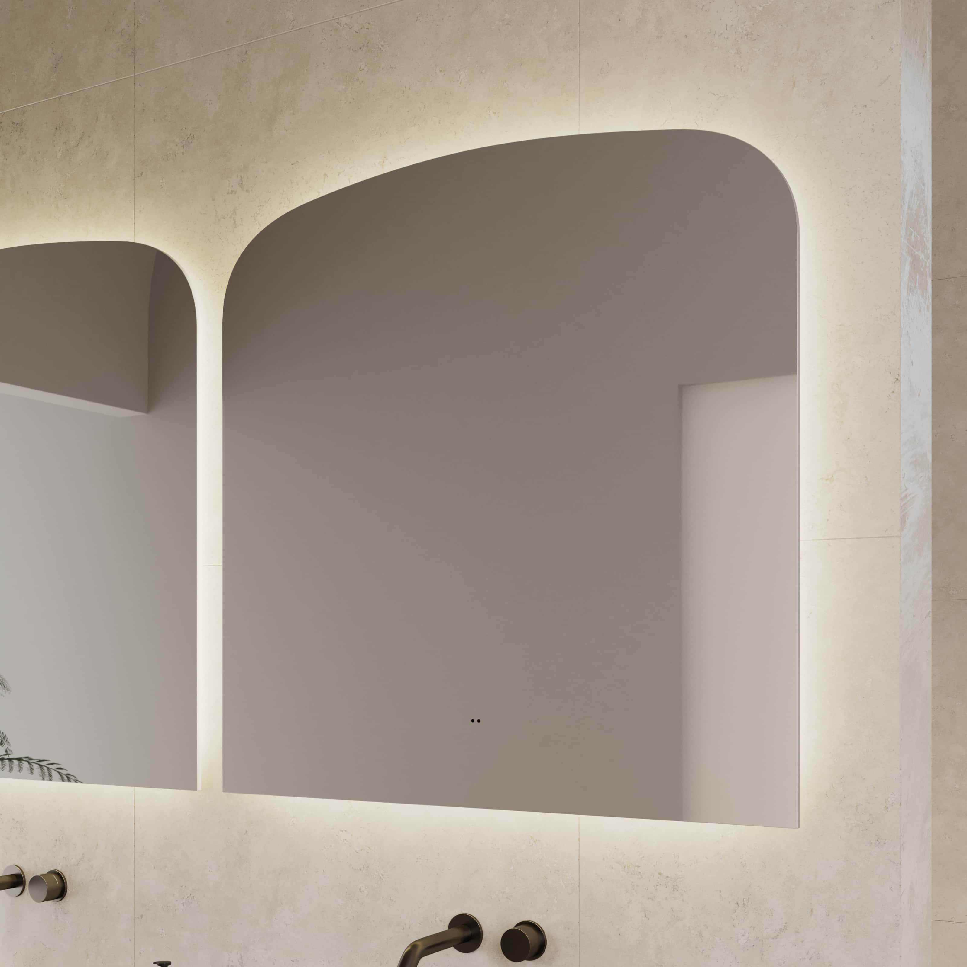 Milano Arch Rectangle 900x900mm Frameless LED Mirror
