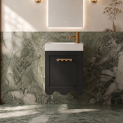 Milano Archit Wave 460mm Small Space Vanity-Matte Black