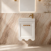 Milano Archit Wave 460mm Small Space Vanity-Matte White