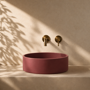 Milano Cerchio Concrete 380mm Above Counter Basin, Burnt Russet