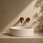 Milano Cerchio Concrete 380mm Above Counter Basin, Concrete Clay Biege