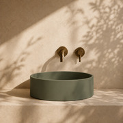 Milano Cerchio Concrete 380mm Above Counter Basin, Paradise Green