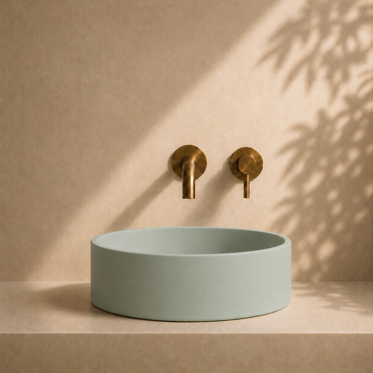 Milano Cerchio Concrete 380mm Above Counter Basin, Serenity Blue