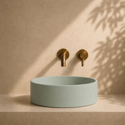 Milano Cerchio Concrete 380mm Above Counter Basin, Serenity Blue