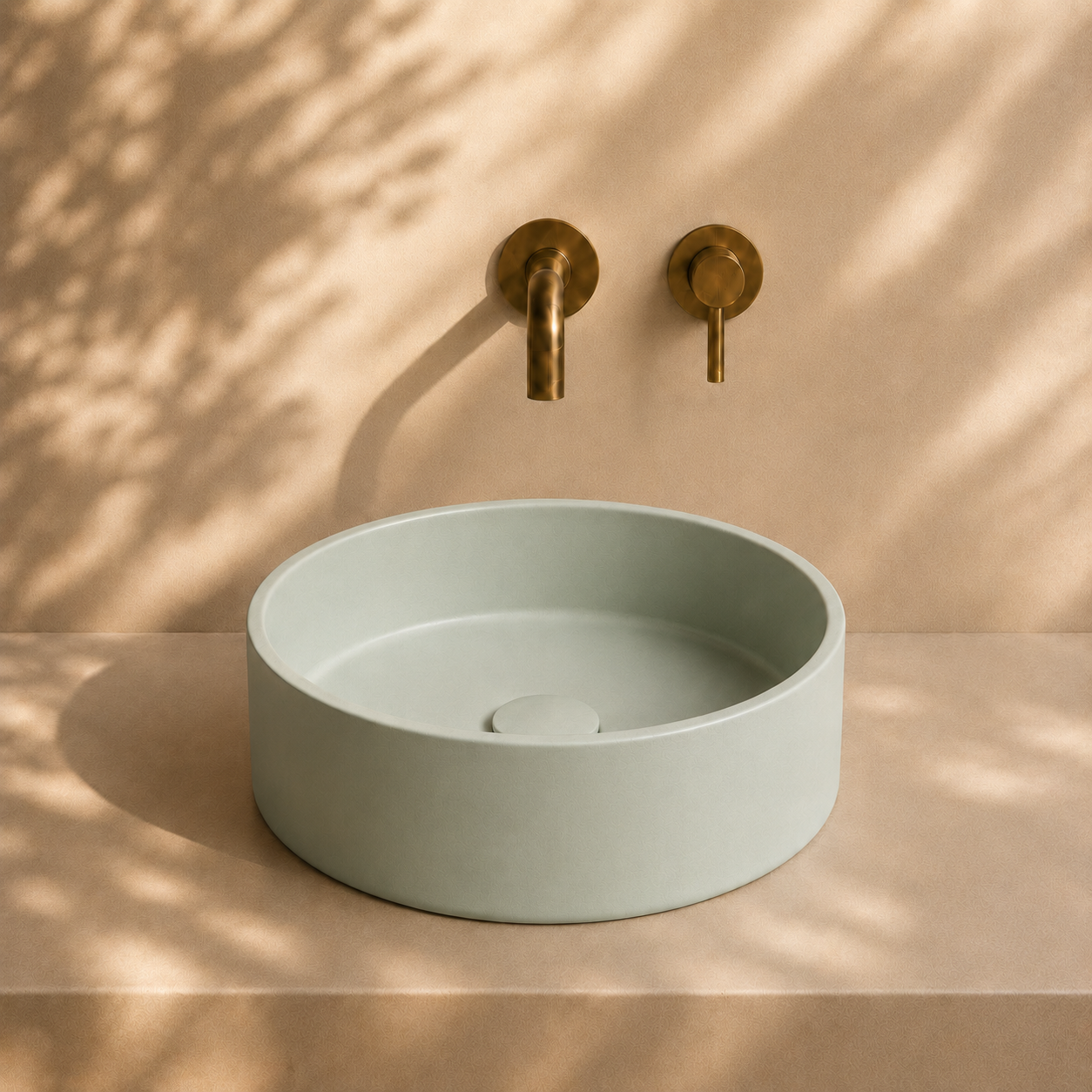 Milano Cerchio Concrete 380mm Above Counter Basin, Serenity Blue