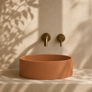 Milano Cerchio Concrete 380mm Above Counter Basin, Tuscan Terracotta