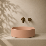 Milano Cerchio Concrete 380mm Above Counter Basin, Dusty Peach
