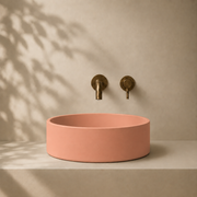 Milano Cerchio Concrete 380mm Above Counter Basin, Dusty Peach