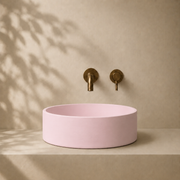 Milano Cerchio Concrete 380mm Above Counter Basin, Lily Pink