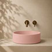 Milano Cerchio Concrete 380mm Above Counter Basin, Misty Rose