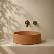 Milano Cerchio Concrete 380mm Above Counter Basin, Tan Brown