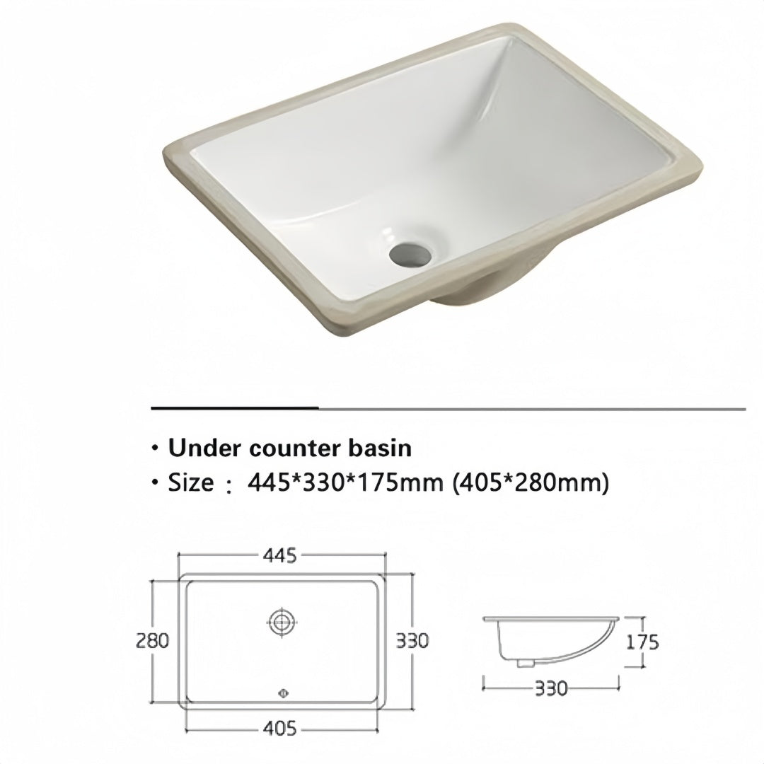 Milano Ensuite Ceramic Under Counter Basin