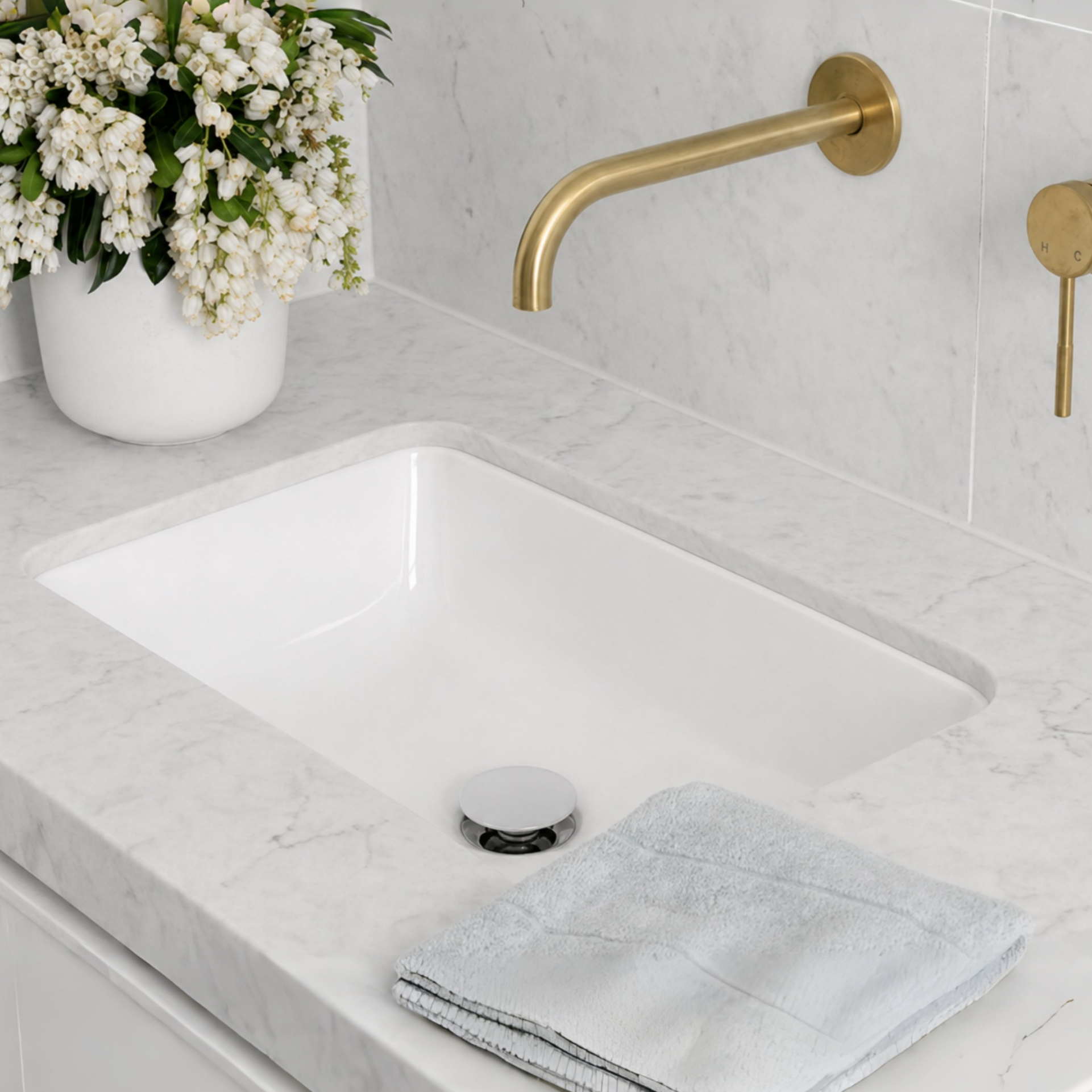 Milano Vogue Rectangular Ceramic Under Counter Basin