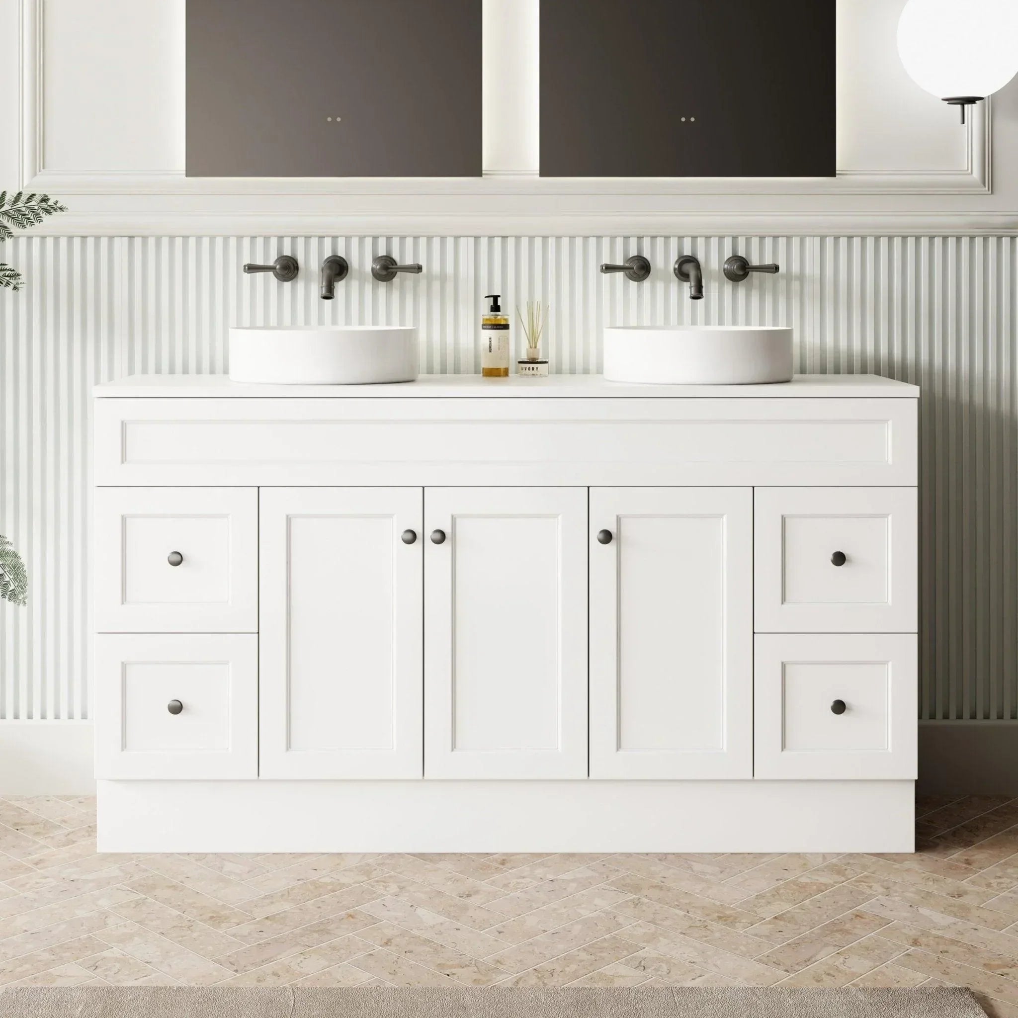 Milano Federation 1500mm Freestanding Vanity Double Bowl - Ideal Bathroom CentreFEDE1500
