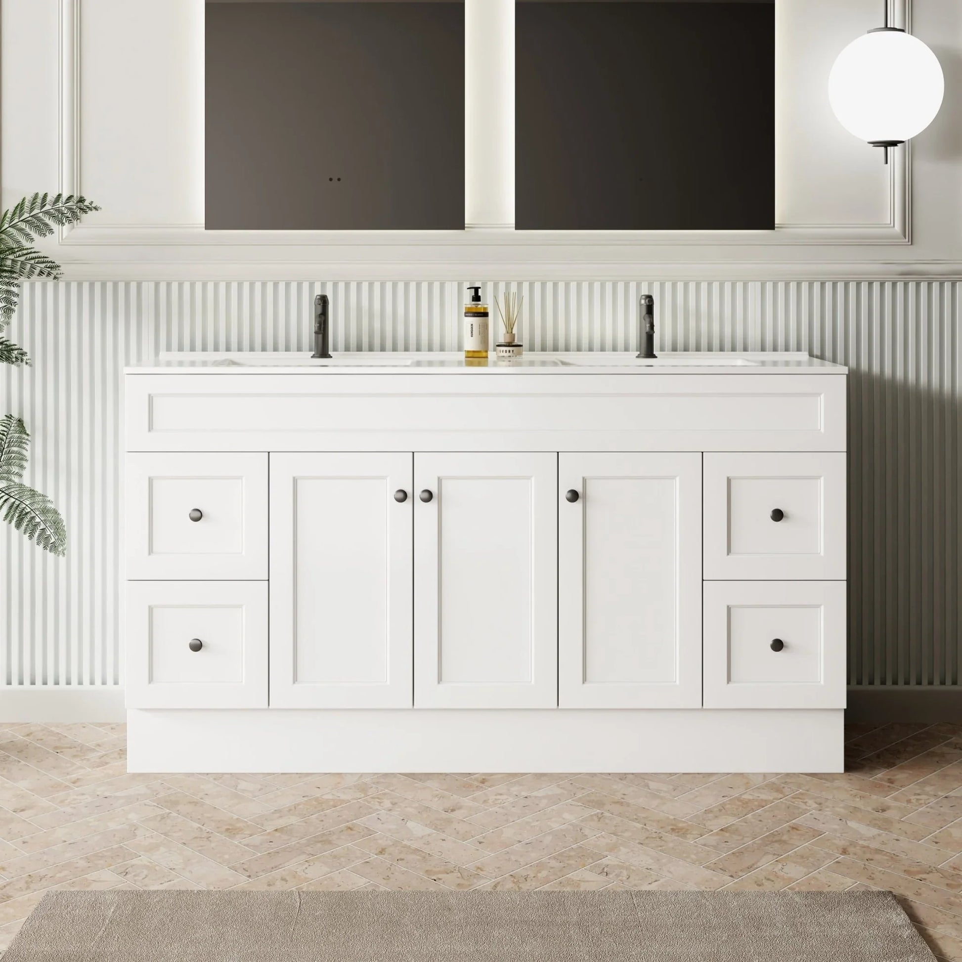Milano Federation 1500mm Freestanding Vanity Double Bowl - Ideal Bathroom CentreFEDE1500