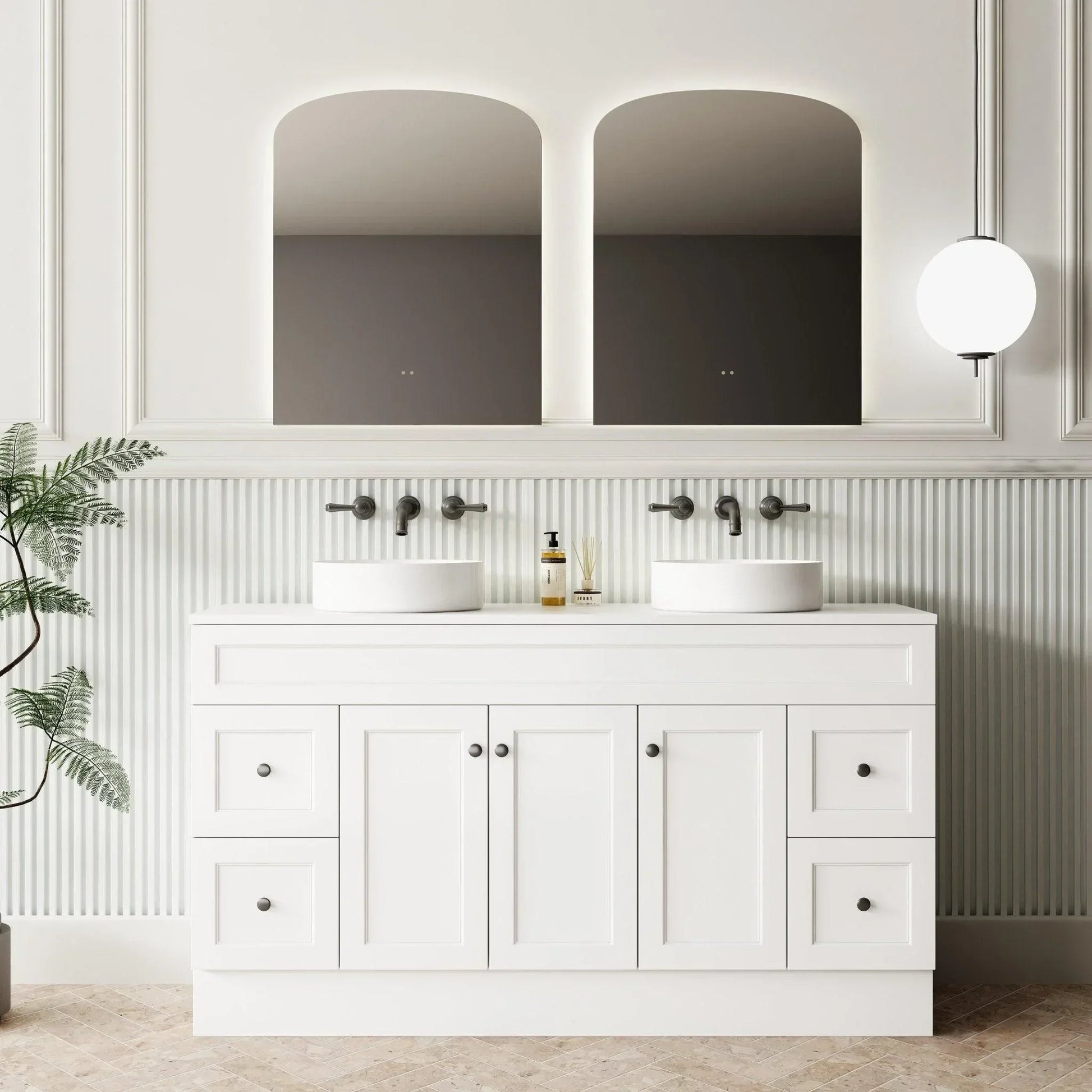 Milano Federation 1500mm Freestanding Vanity Double Bowl - Ideal Bathroom CentreFEDE1500