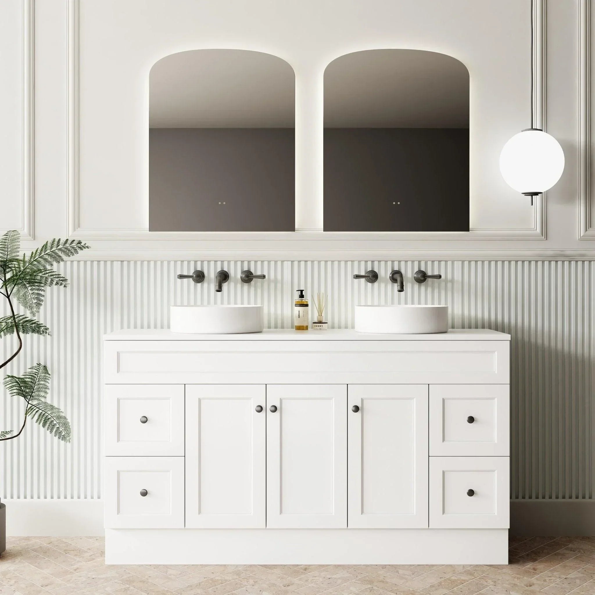 Milano Federation 1500mm Freestanding Vanity Double Bowl - Ideal Bathroom CentreFEDE1500