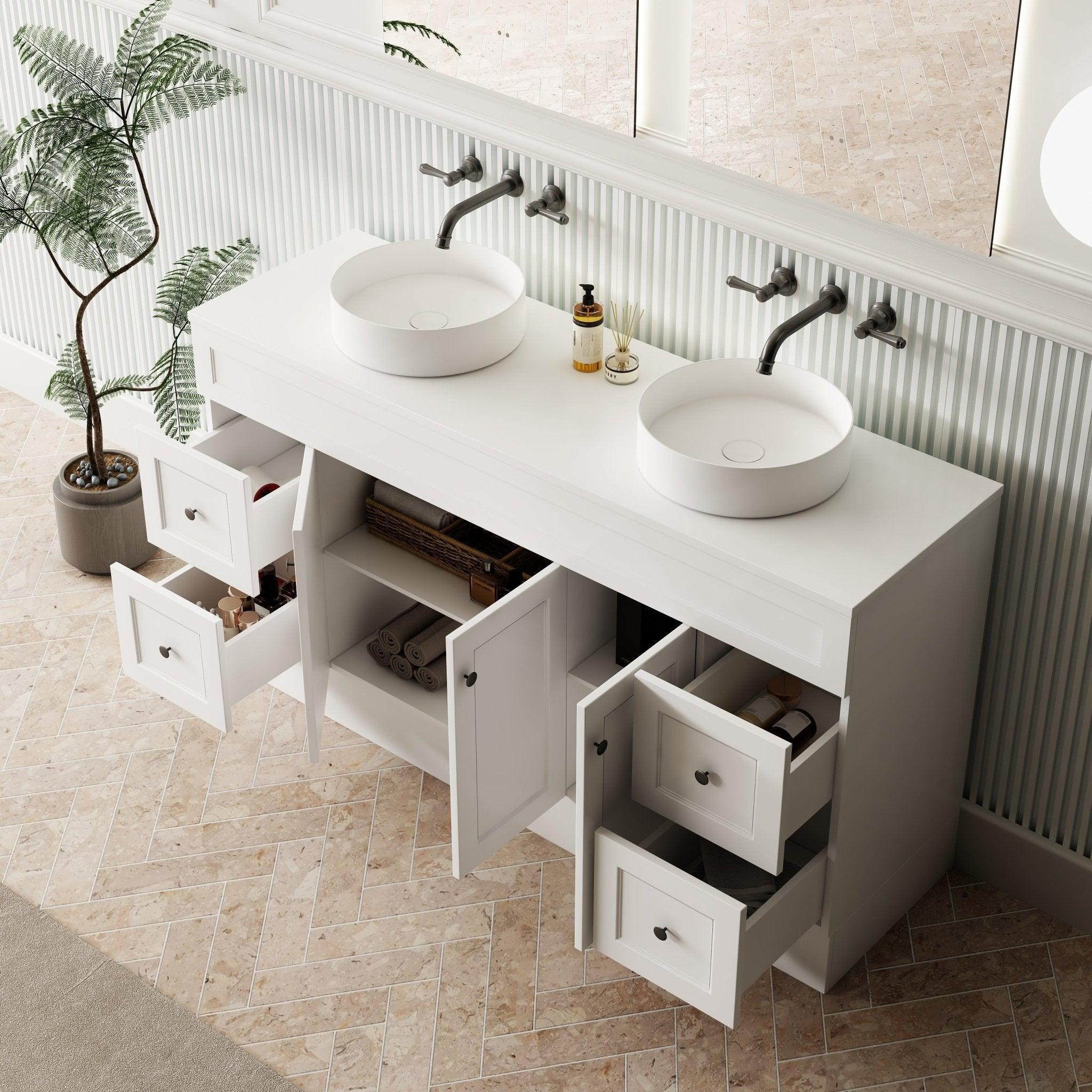 Milano Federation 1500mm Freestanding Vanity Double Bowl - Ideal Bathroom CentreFEDE1500
