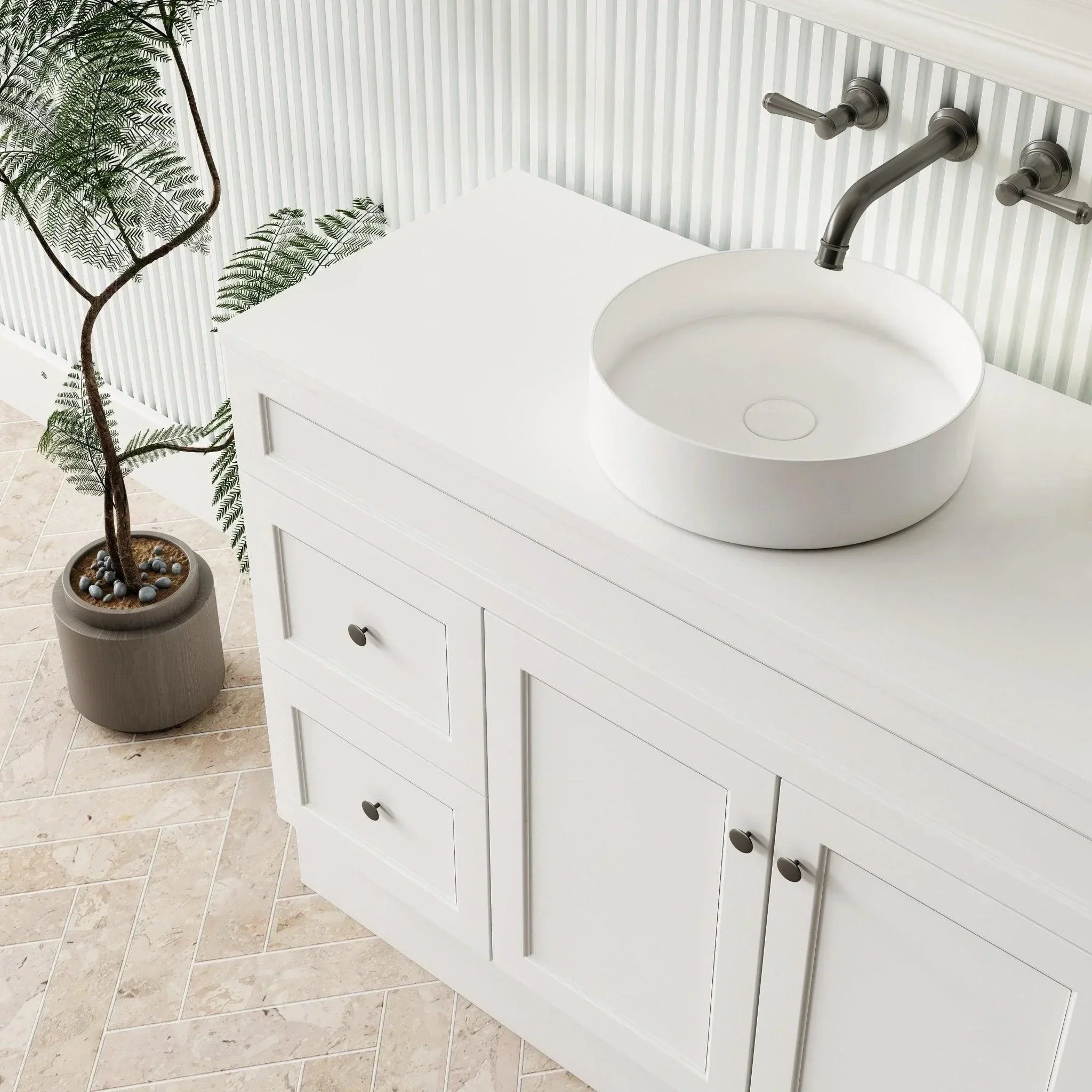 Milano Federation 1800mm Freestanding Vanity Double Bowl - Ideal Bathroom CentreFEDE1800