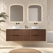 Milano Federation 1800mm Wall Hung Vanity, Walnut