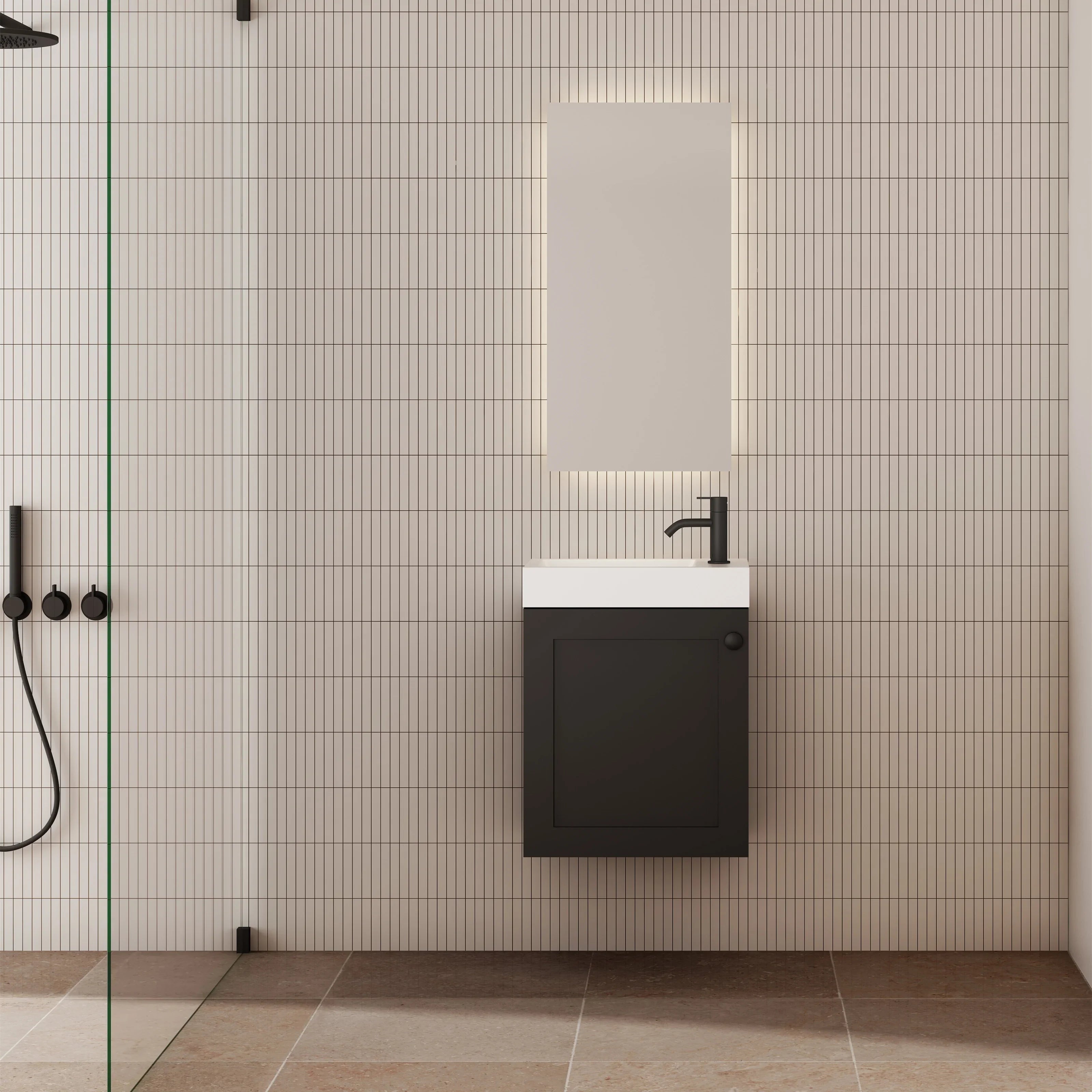 Milano Federation 460mm Small Space Vanity-Matte Black