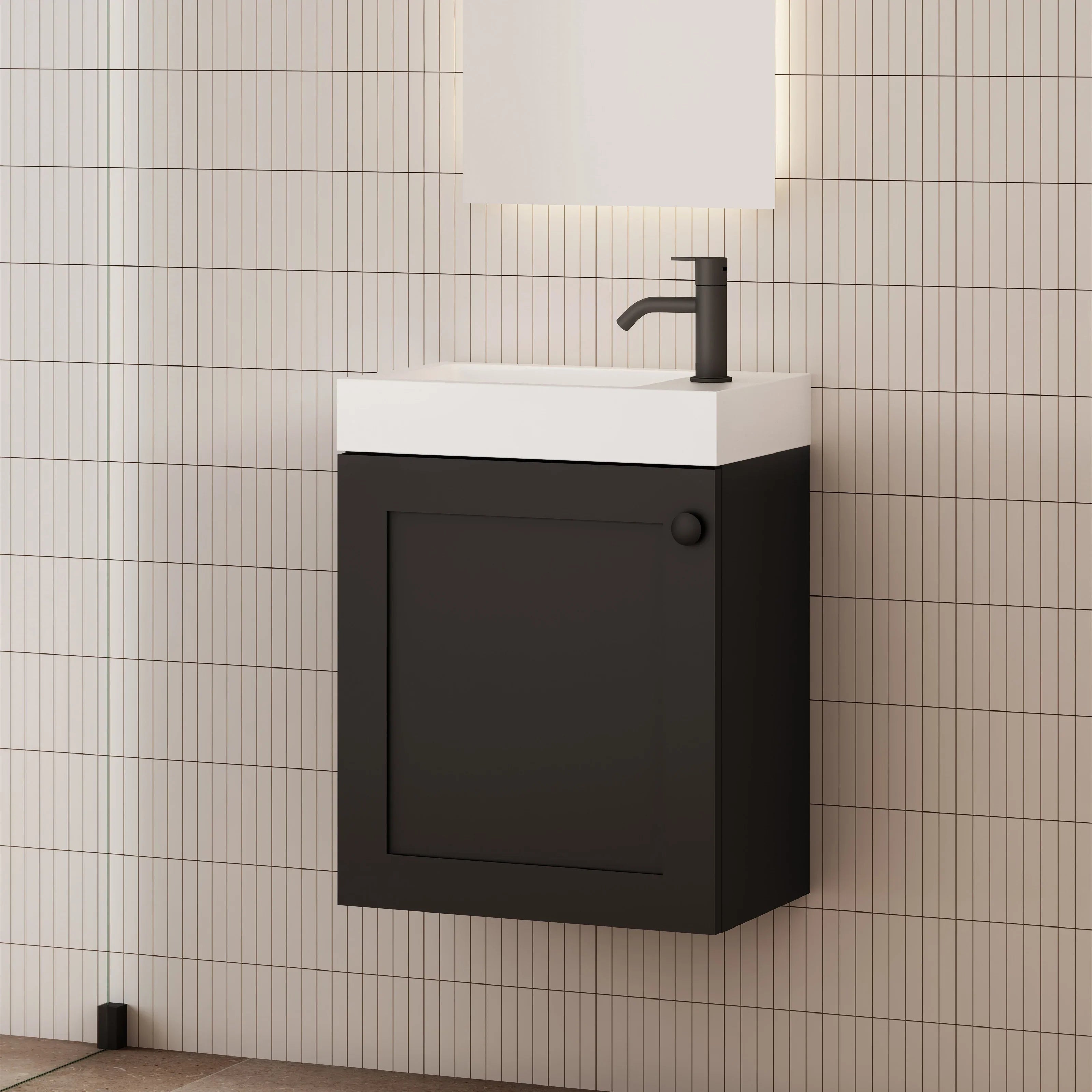 Milano Federation 460mm Small Space Vanity-Matte Black