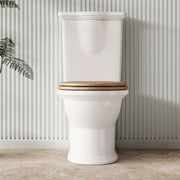 Milano Federation Back to Wall Rimless Toilet Suite with Timber Seat