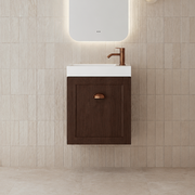 Milano Federation 460mm Small Space Vanity-Walnut
