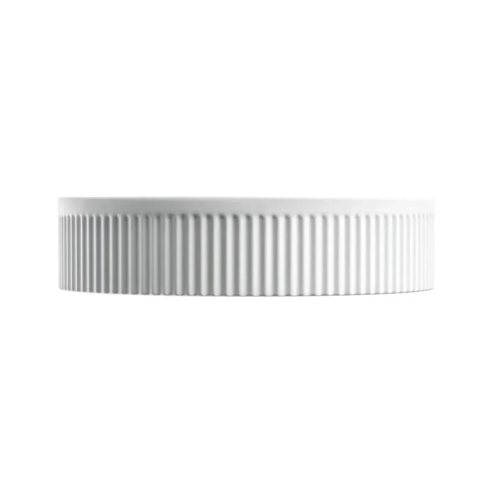 Milano Flow Arch Fluted Ceramic Above Counter Basin - Ideal Bathroom CentreFLUTE4136Gloss White