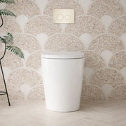 Milano Flow Concealed In Wall Wall-Faced Toilet Suite, Gloss White