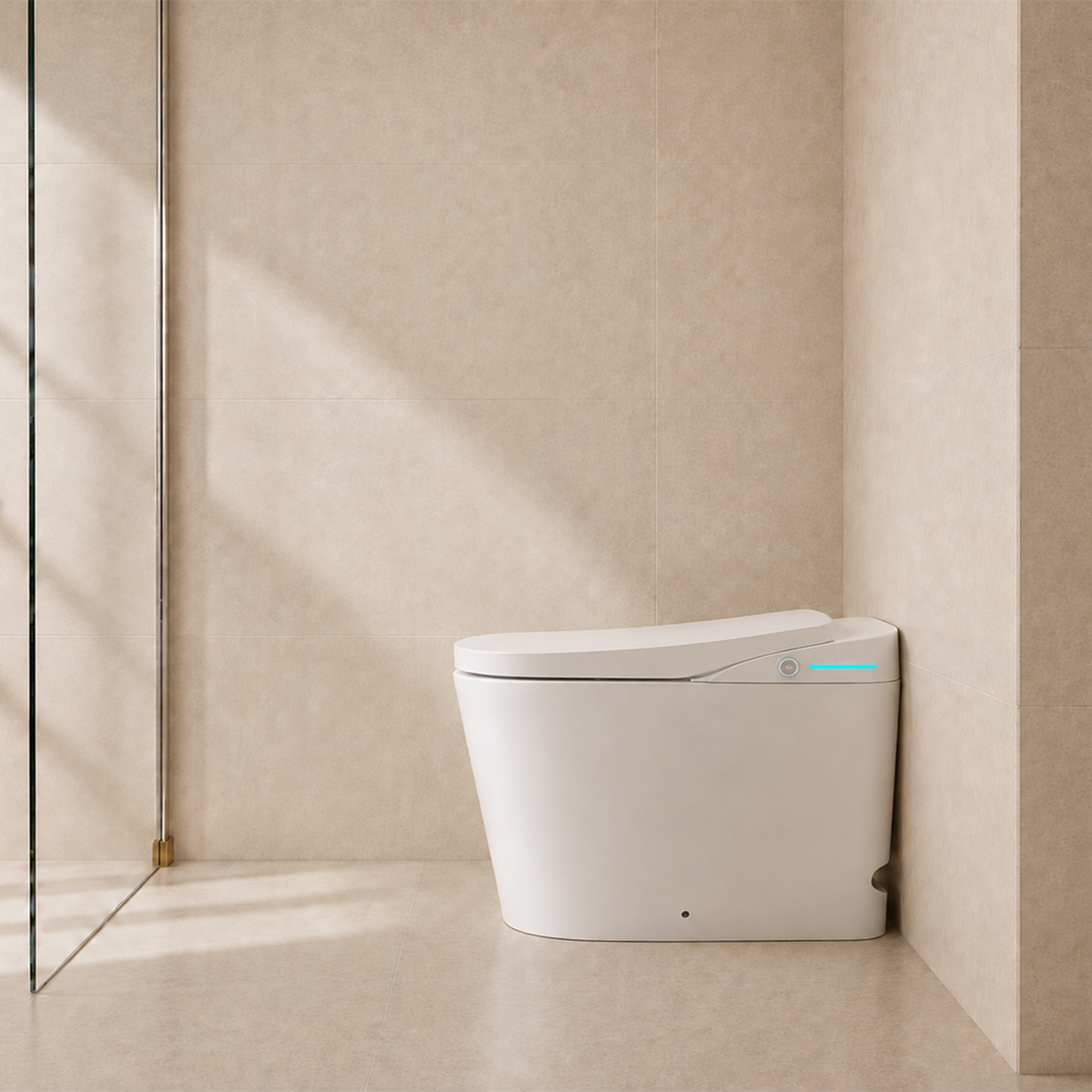 Milano Flow Integrated Smart Toilet, Gloss White ｜ Ideal Bathroom Centre