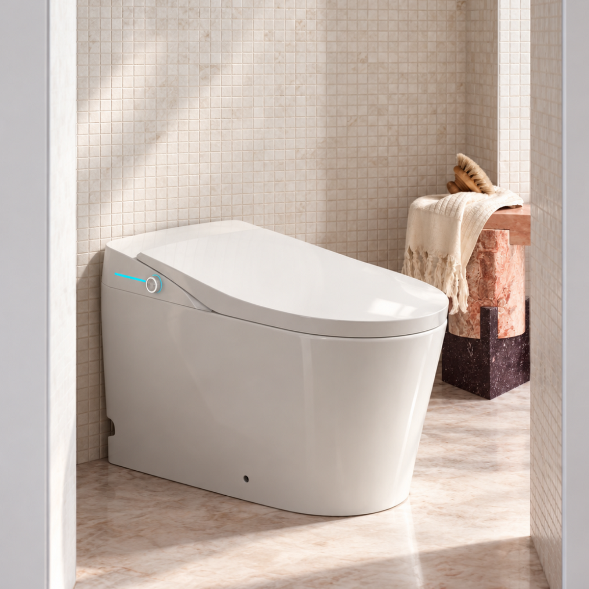 Milano Flow Integrated Smart Toilet, Gloss White ｜ Ideal Bathroom Centre