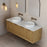 Milano Flow Shaker 1500mm Wall Hung Vanity Natural Oak - Ideal Bathroom CentreFLO1500OAKFLO1500D2