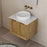 Milano Flow Shaker 600mm Wall Hung Vanity Natural Oak - Ideal Bathroom CentreFLO600OAKFLO600D2