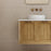 Milano Flow Shaker 750mm Wall Hung Vanity Natural Oak - Ideal Bathroom CentreFLO750OAKFLO750D2