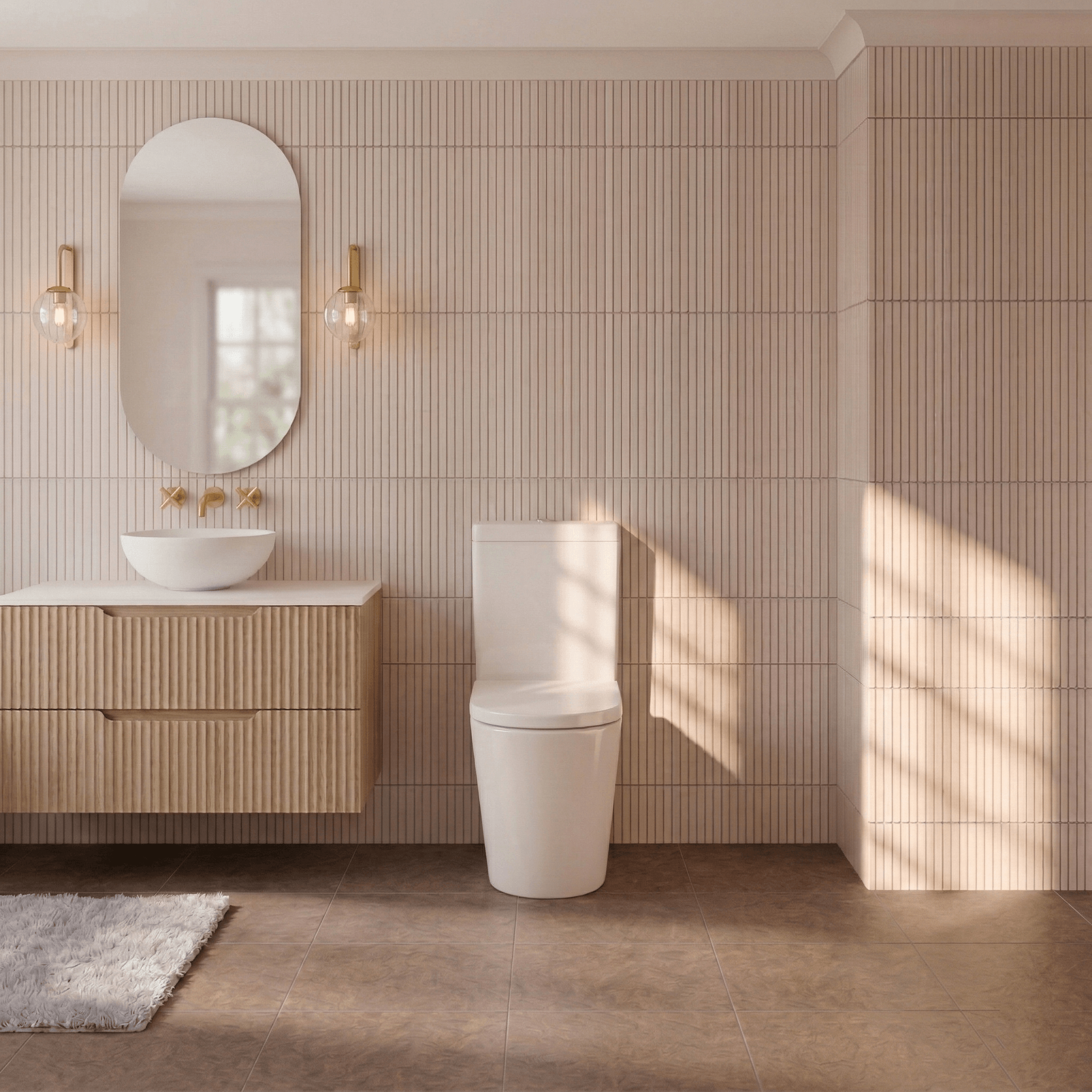 Milano Flow Short Projection Back to Wall Tornado Rimless Toilet Suite