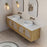 Milano Flow Wicker 1800mm Wall Hung Vanity Natural Oak - Ideal Bathroom CentreFLO1800OAKFLO1800D4