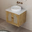 Milano Flow Wicker 600mm Wall Hung Vanity Natural Oak - Ideal Bathroom CentreFLO600OAKFLO600D4