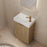 Milano Flute 460mm Small Space Vanity - Natural Oak - Ideal Bathroom Centre4525FSR - OAK+MINI4525WH - OAK+TOP4525 - GWFreestandingRight Hand HingeGloss White